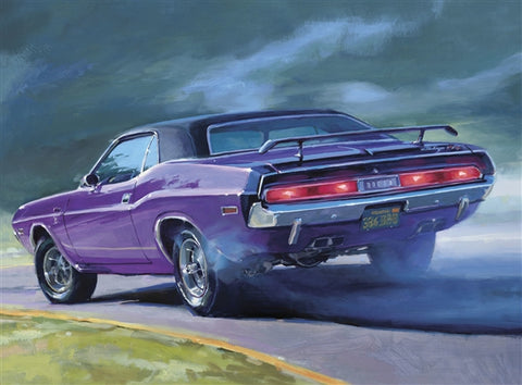 Box art for 1/25 1970 Dodge Challenger in Purple