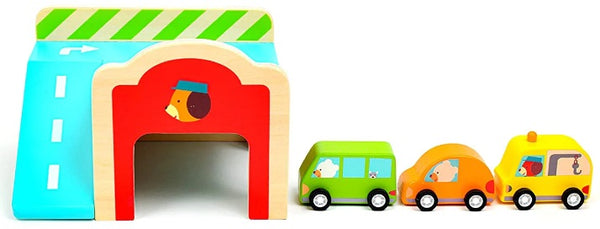 Mini Garage Wooden Automobile Set