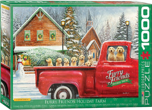 Furry Friends Holiday Farm 1000pc Puzzle