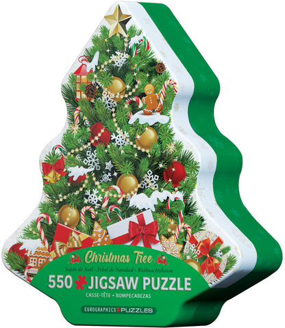 Christmas Tree Puzzle Tin