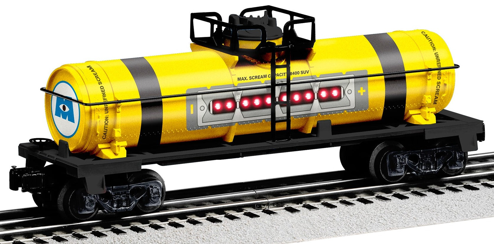 monsters inc car O Monsters Inc Scare Tank Car with LEDs – Hobby Express Inc