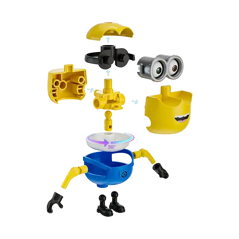 Minion Figure model showing all pieces separated.