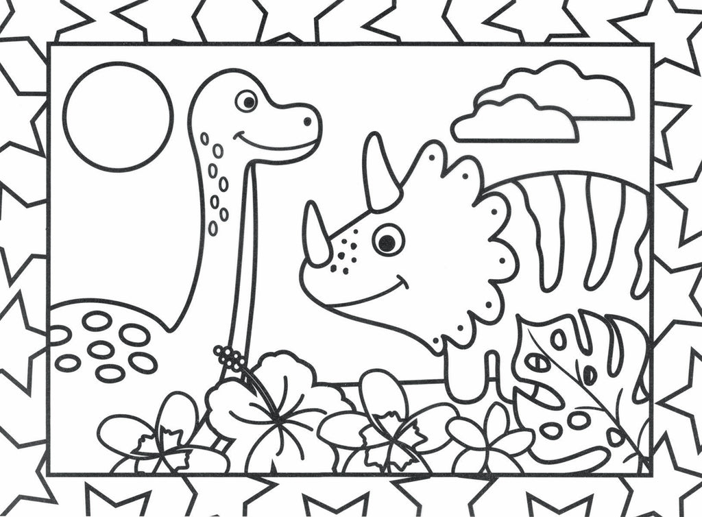 Dinosaurs, Stain Glass Colorin