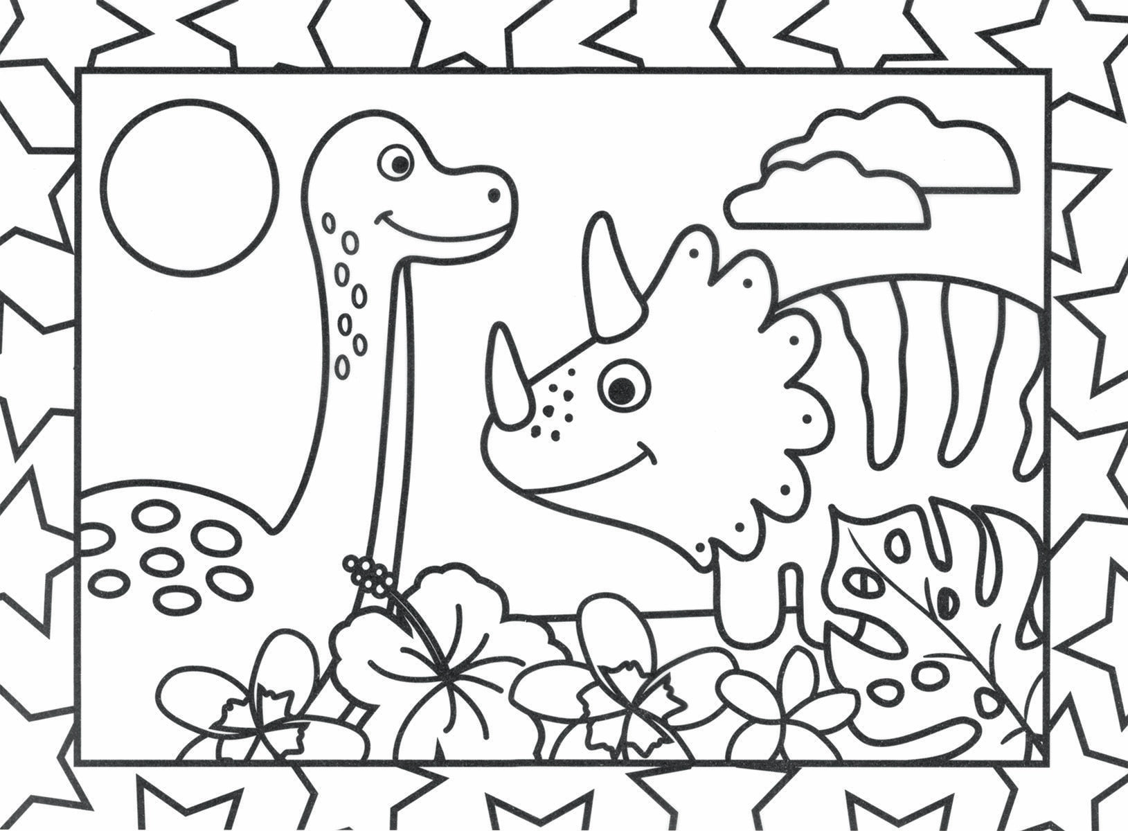 Dinosaurs, Stain Glass Colorin