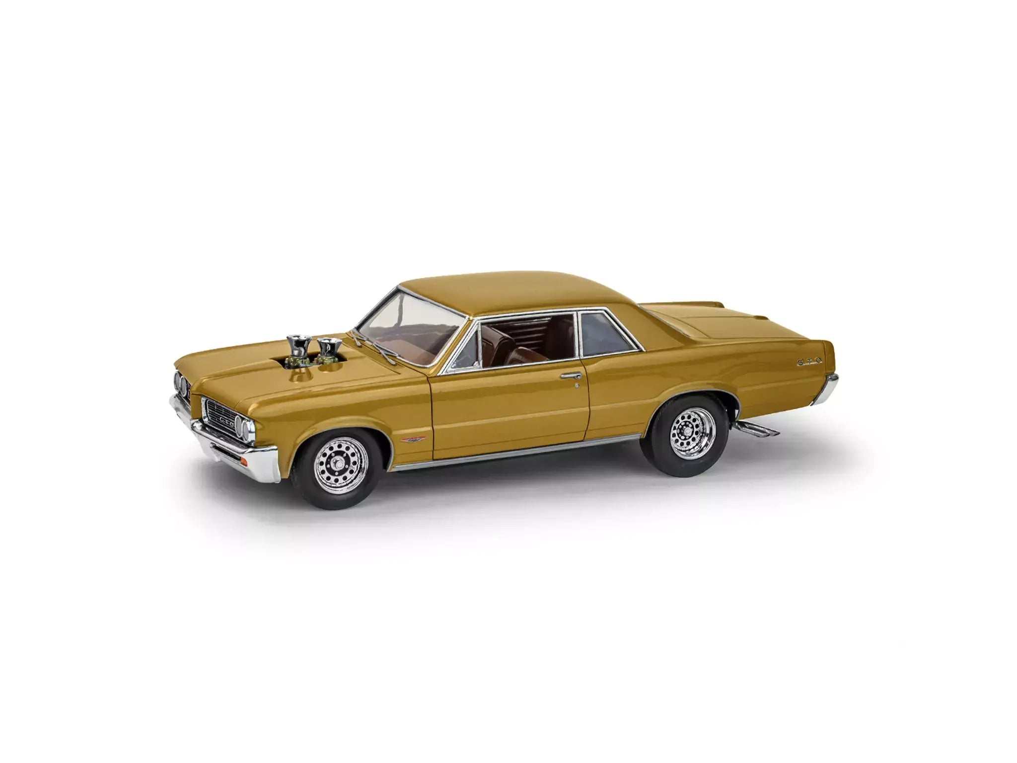 Model of a 1964 Pontiac GTO painted gold.
