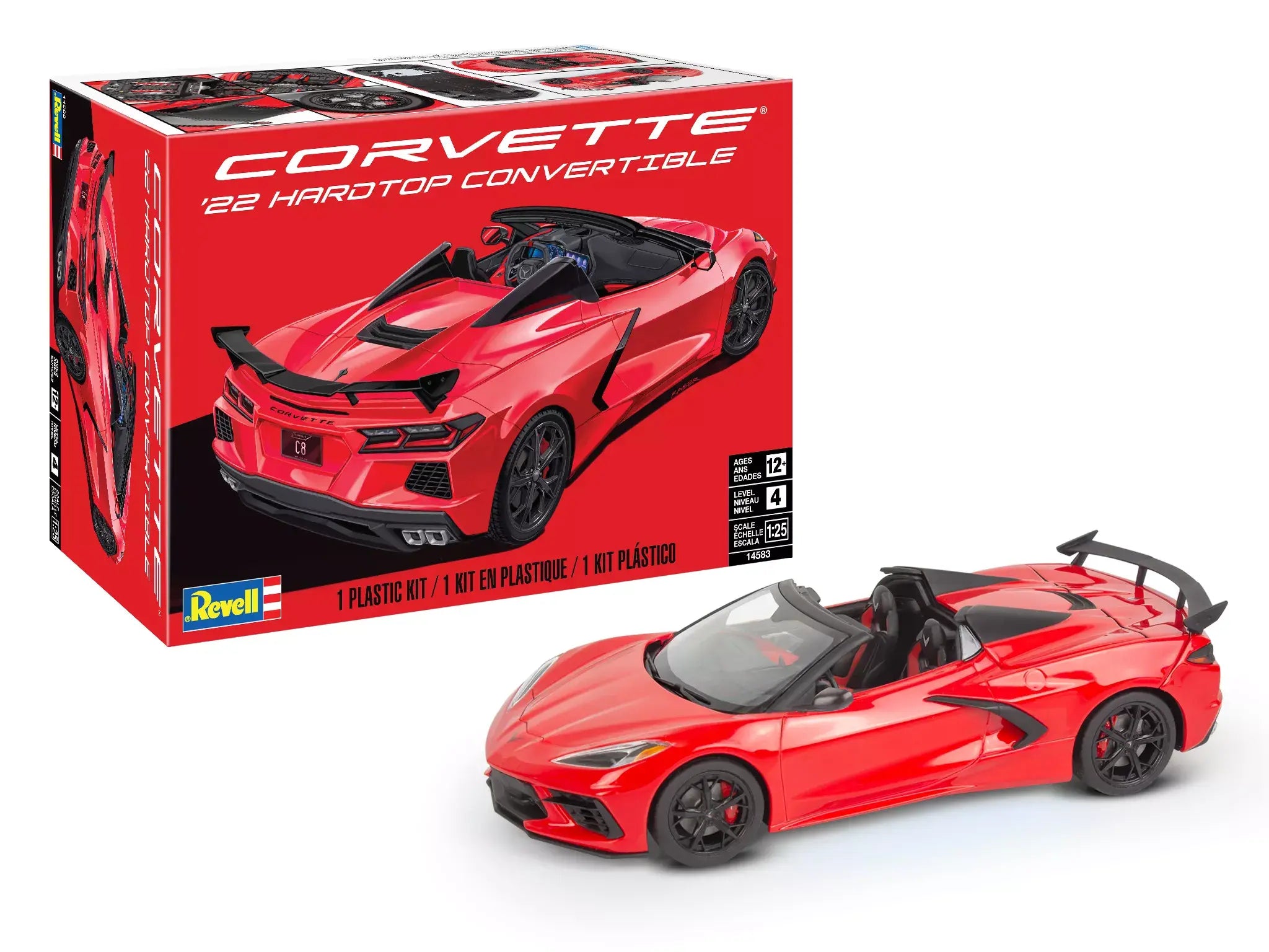 Corvette model kit with package.