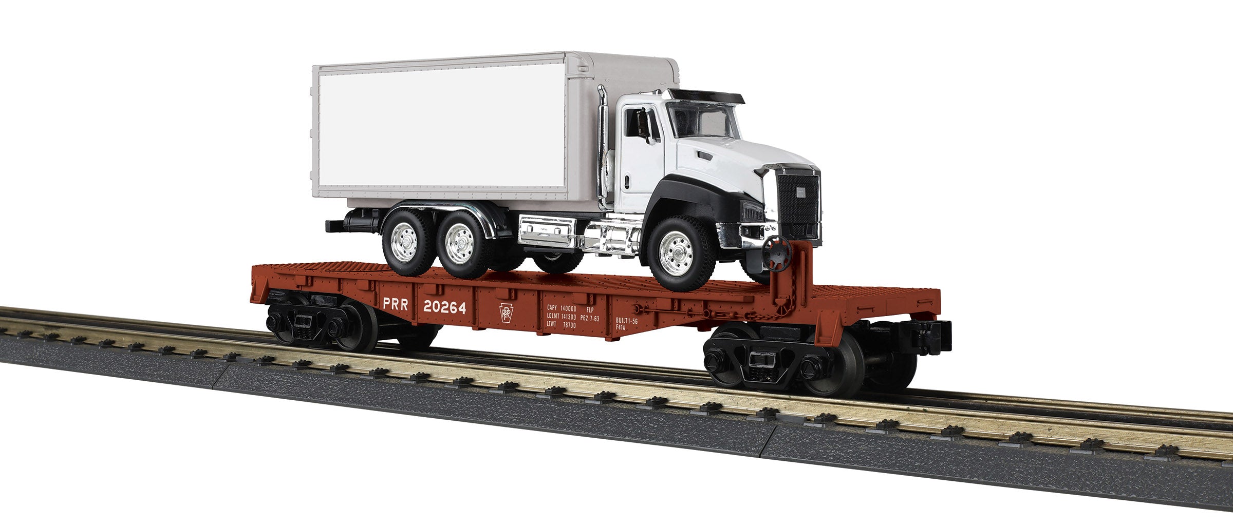Pennsylvania Flat Car with Box Truck Load