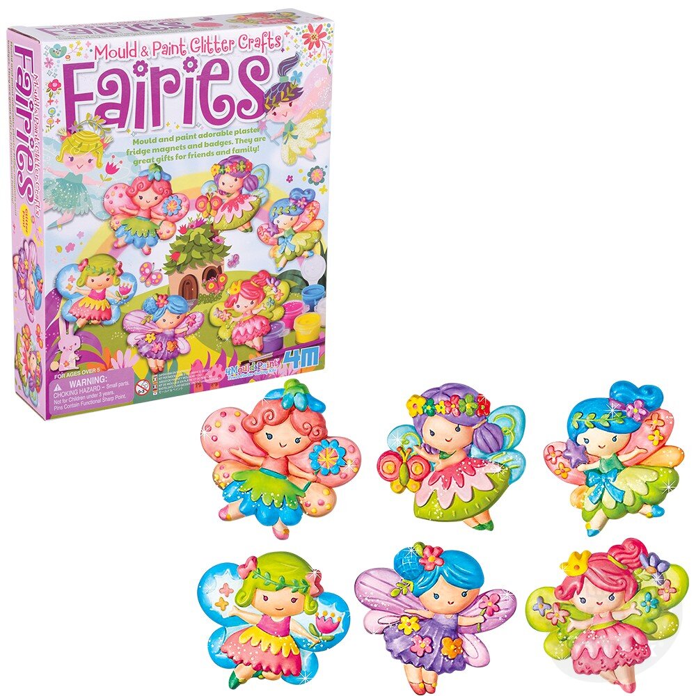Mould & Paint Fairies Package with 6 Painted fairy figures.