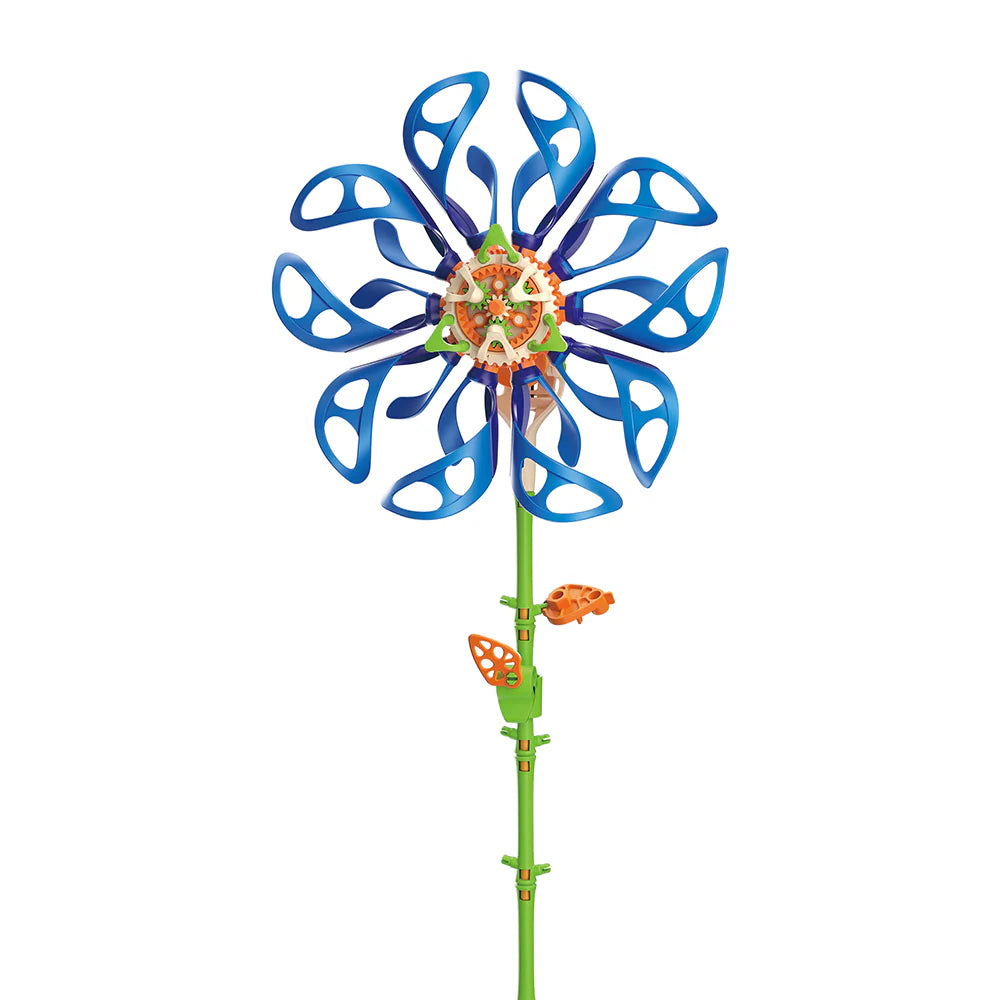 Sapphire Swirl Solar Flower Model assembled.