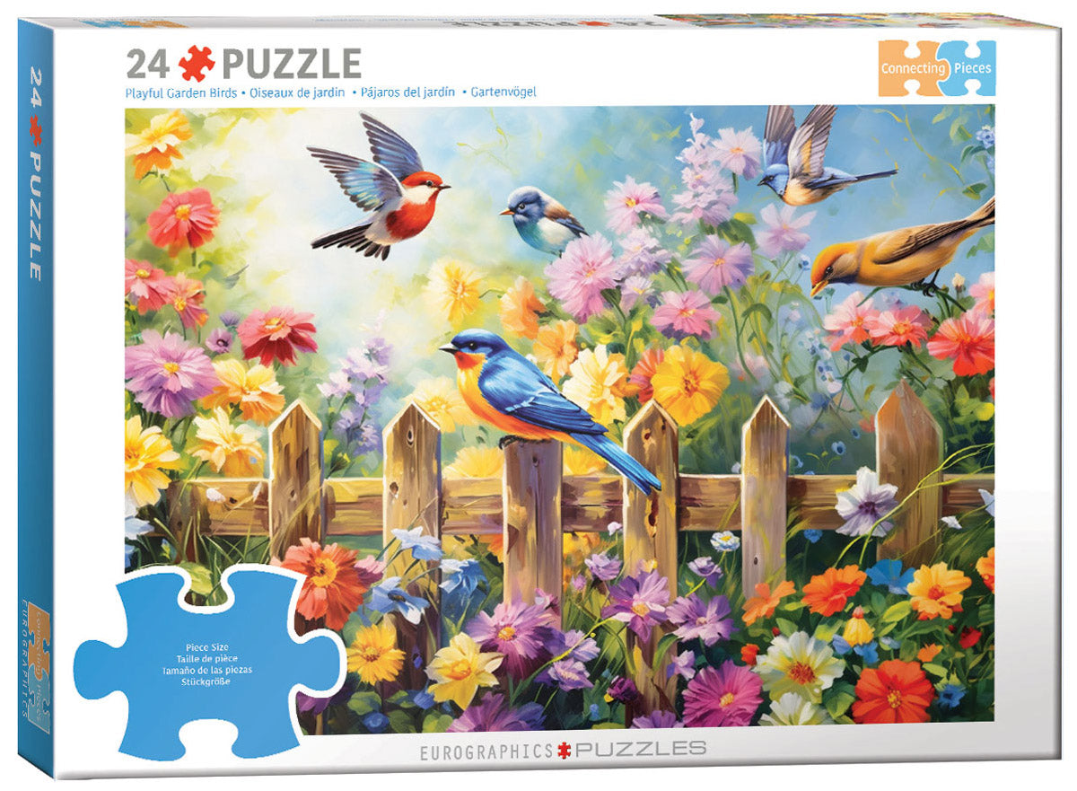 24pc Playful Garden Birds