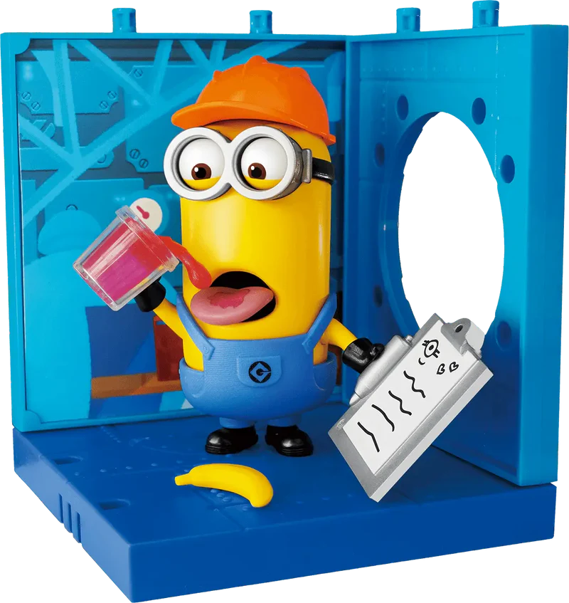 Minion Figure holding clipboard and jar of jelly.