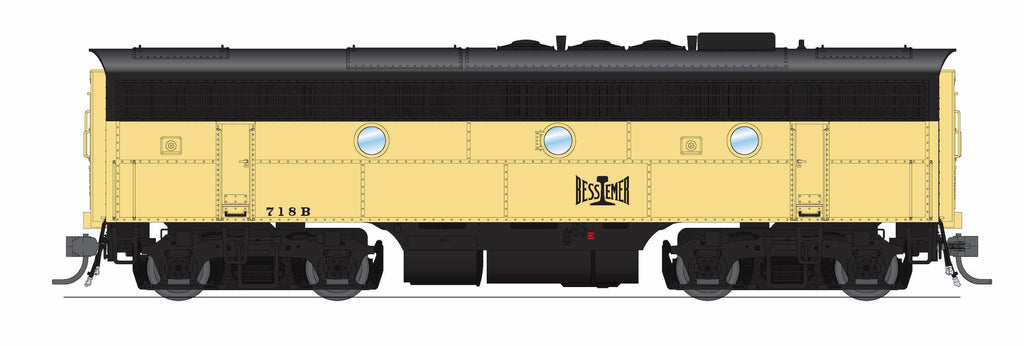 HO EMD F7A/B Bessemer & Lake Erie 718A/718B PRE-ORDER