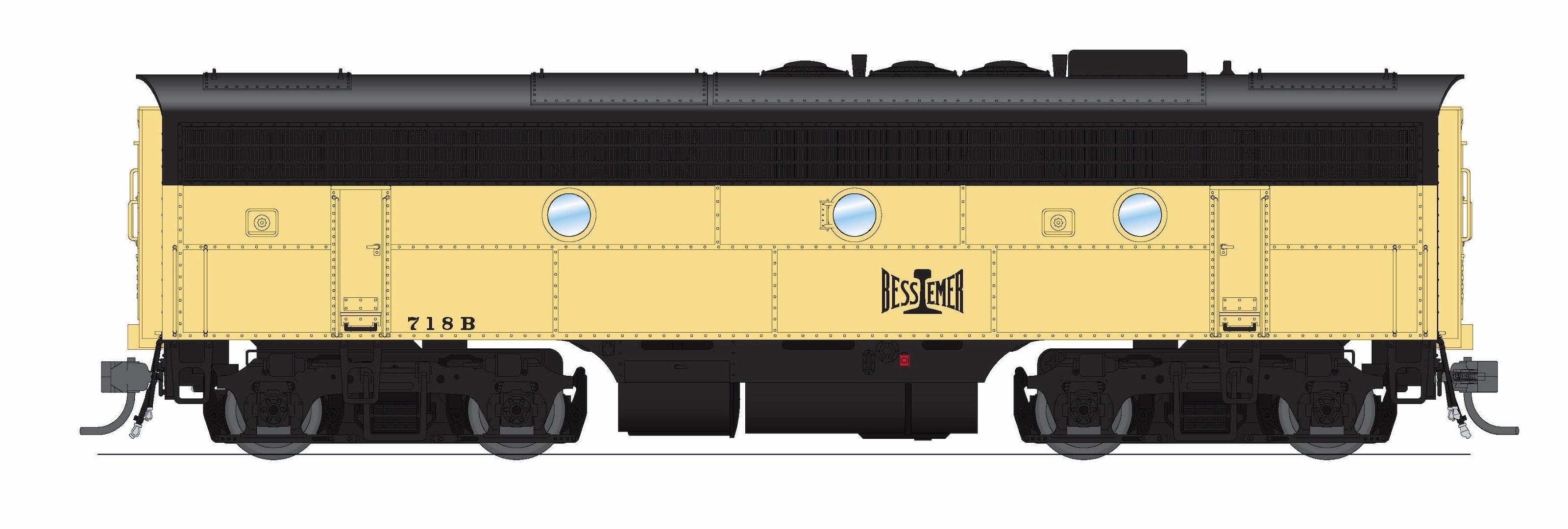 HO EMD F7A/B Bessemer & Lake Erie 718A/718B Sound/DC/DCC PRE-ORDER