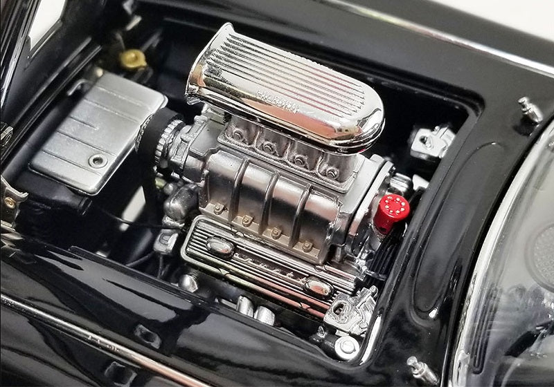 Engine of 1/18 scale diecast model car.