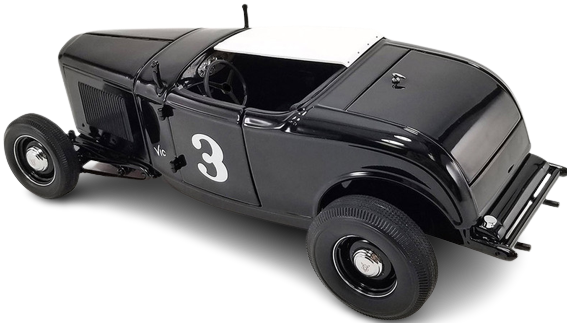 1/18 1932 Ford Salt Flat Roadster #3 Black "Vic Edelbrock"