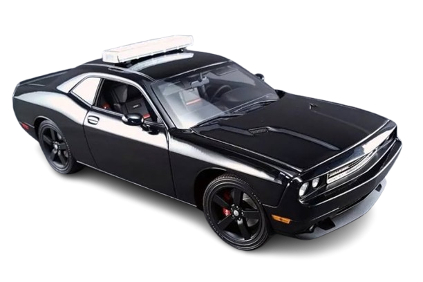 1/18 1970 Dodge Challenger SRT8 Blackout Chase Car