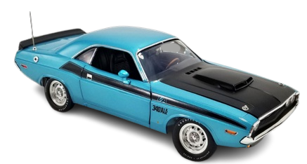 1/18 1970 Dodge Challenger T/A (Light Turquoise Vinyl Top)