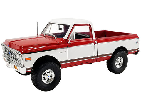 1/18 1972 Chevrolet K-10 4x4 Pickup Truck Red and White