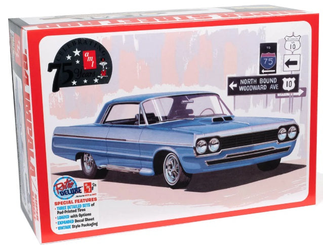 Packaging of a 1/25 scale model of a Chevy Impala.