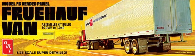 Package for a model kit of a Fruehauf Van.