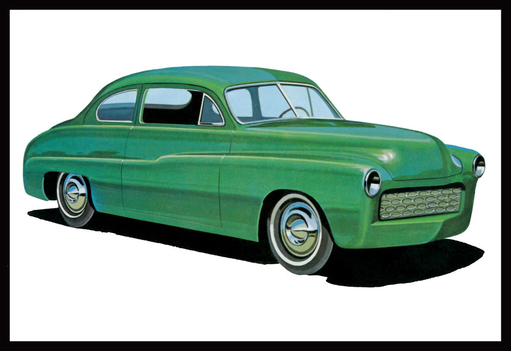 Box art for 1949 Mercury Club Coupe Model kit.