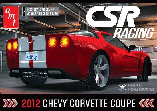 Model kit of a 2012 Chevy Corvette Coupe  with CSR Racing branding.