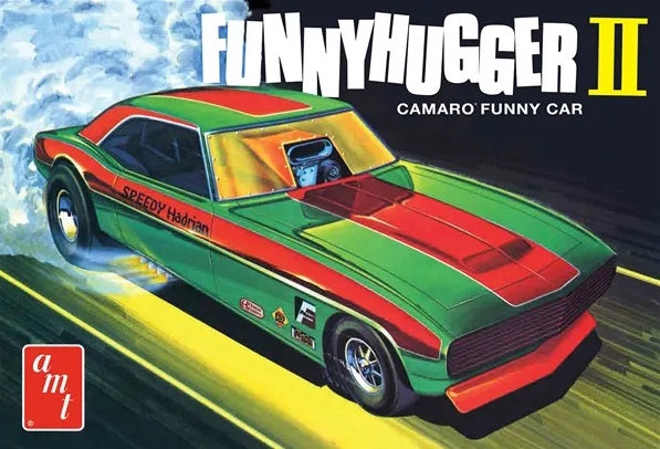 Funnyhugger II Camaro Funny Car model kit illustrated box art