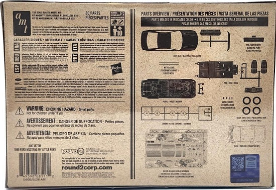 Bottom of box showing included parts trees and decals