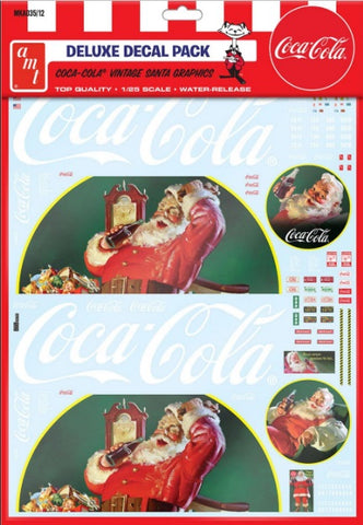 Deluxe Decal package featuring Santa drinking from a glass Coca-Cola bottle and large "Coca-Cola" lettering