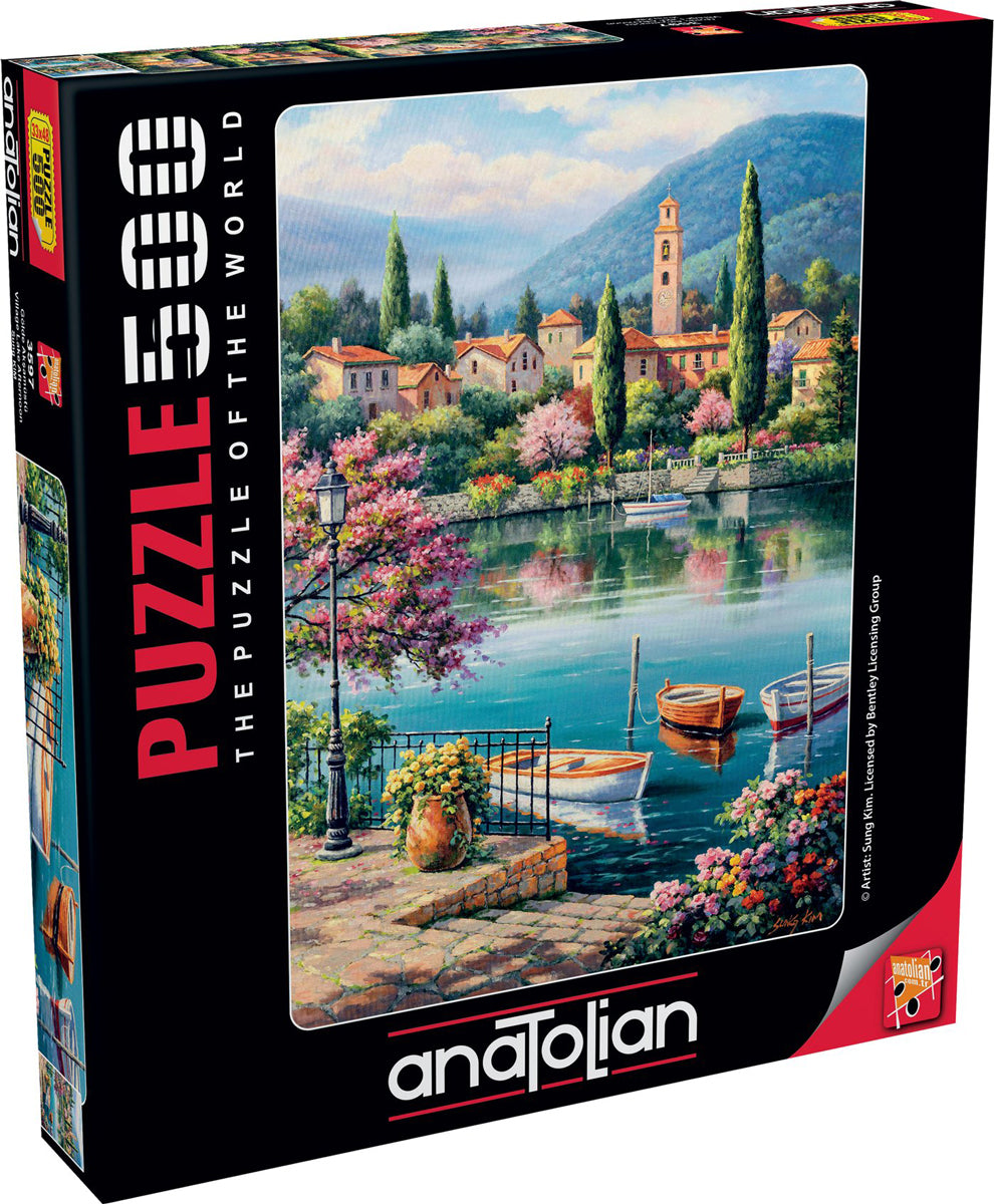 Village Lake Afternoon 500pc Puzzle