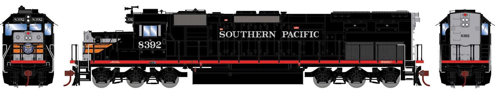 HO SD40T-2 Southern Pacific/ Black Widow #8392