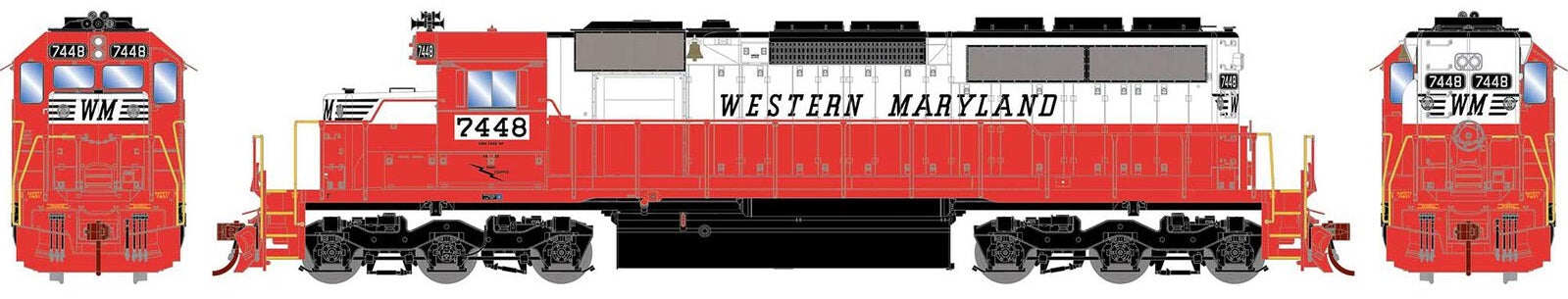 HO SD40 Western Maryland #7448