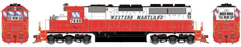 HO EMD SD40R with DCC & Sound Western Maryland #7448