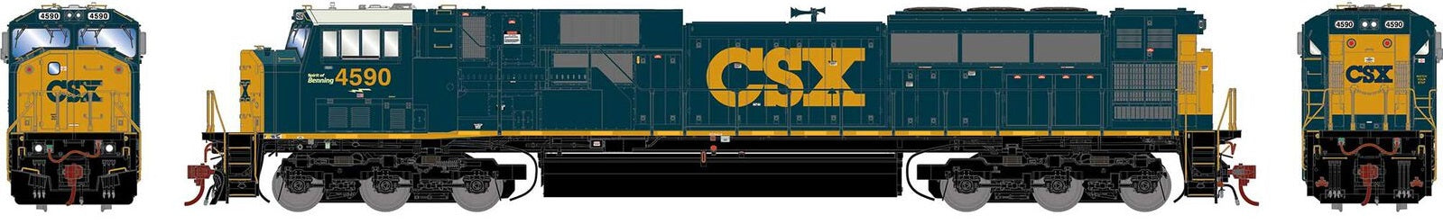 HO G2 SD80MAC, CSXT/YN3 #4590