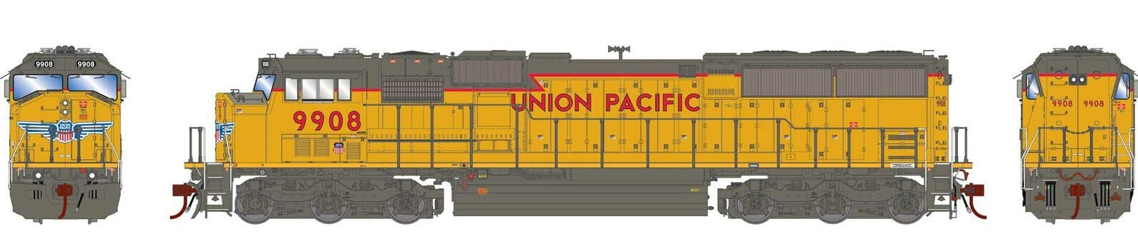 HO G2.0 SD59M-2 Union Pacific #9908 ATHG80163
