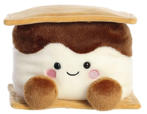 Plush S'More with smiling face and feet.