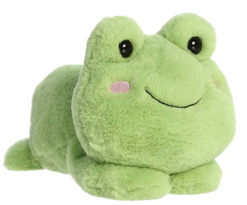 Laying frog with oversized head.