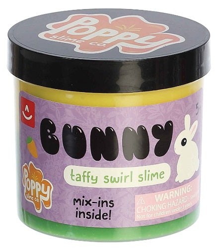 Container of taffy swirl slime