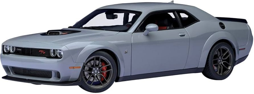 Scale model of gray 2022 Dodge Challgner R/T.