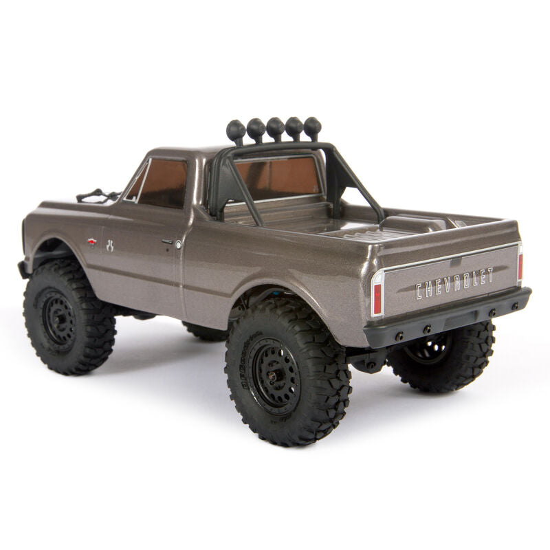 1/24 SCX24 1967 Chevrolet C10 4X4 RTR Brushed Rock Crawler (Battery & Charger Included), Dark Silver