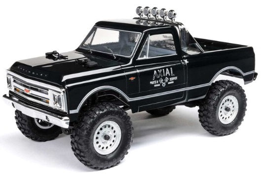 1/24 SCX24 1967 Chevrolet C10 4X4 RTR Brushed Rock Crawler (Battery & Charger Included), Black