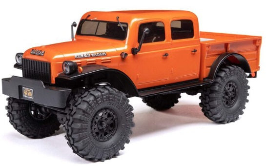 1/24 SCX24 Dodge Power Wagon 4X4 RTR Brushed Rock Crawler (Battery & Charger Included), Orange