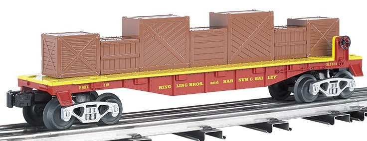 RIngling Bros. Flat car with crate load.