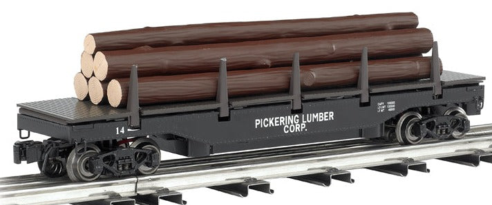 O scale model of a log dump car