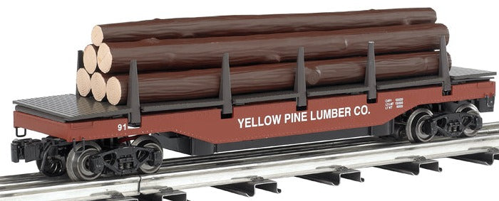 O Scale model of Log dump car.