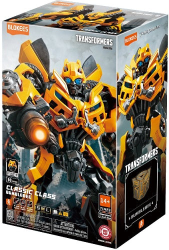 Transformers action figure packaging with Bumblebee on a white background
