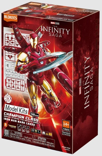 Infinity Saga Iron Man Mark LXXXV model box.