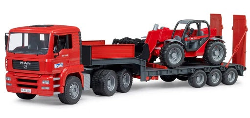 Man TGA Low Loader with Manitou Telehandler