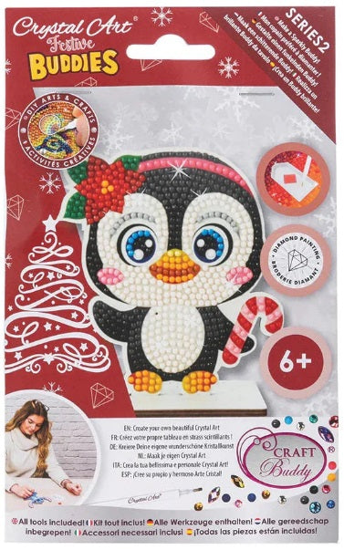 Crystal Art Penguin Festive Buddies Kit