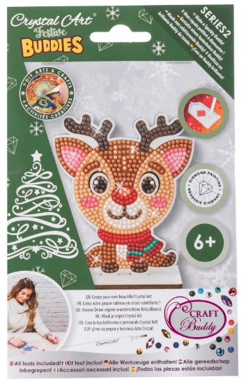 Crystal Art Reindeer Festive Buddies Kit